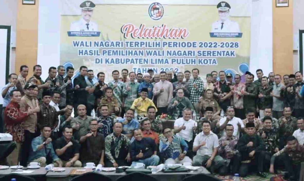 Pemkab 50 Kota Beri Pelatihan 79 Wali Nagari Terpilih