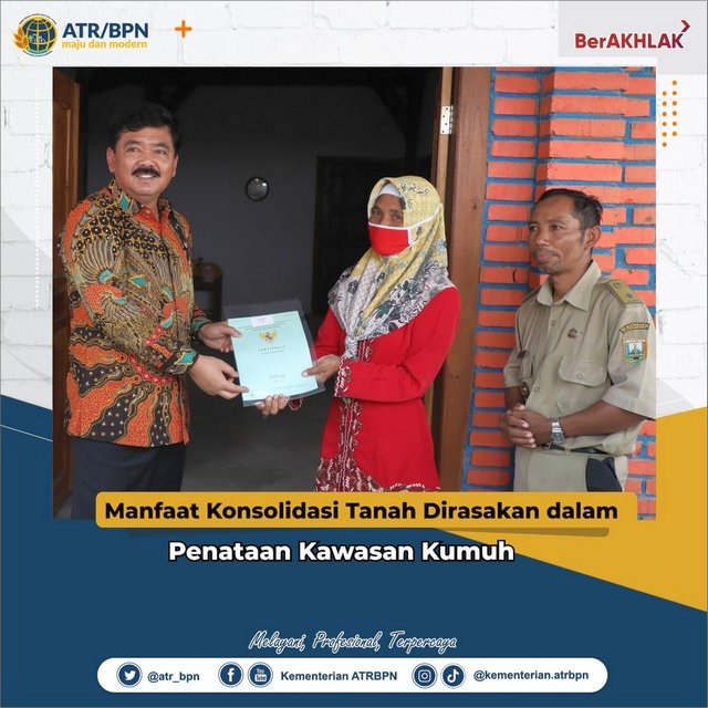 Manfaat Konsolidasi Tanah Dirasakan dalam Penataan Kawasan Kumuh