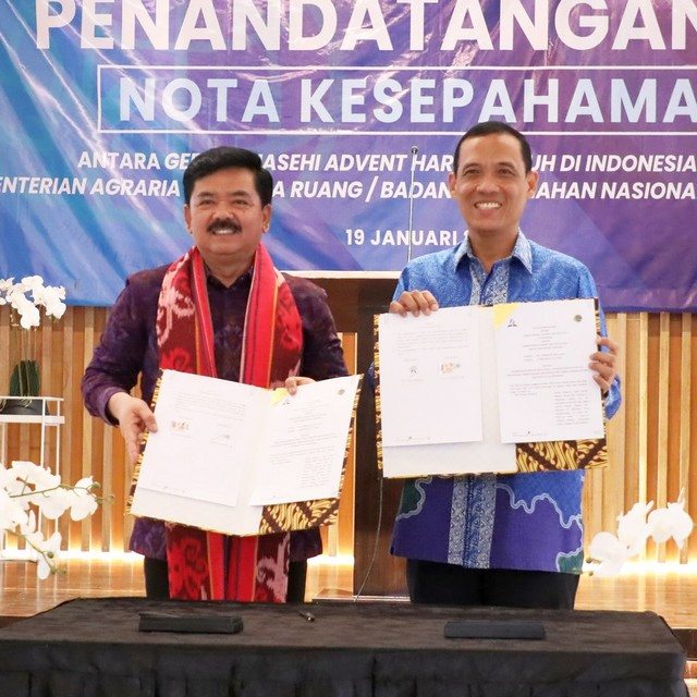 MoU dengan Gereja Masehi Advent Hari Ketujuh, Menteri ATR/Kepala BPN: Sertipikasi Tempat Ibadah Tidak Boleh Diskriminatif