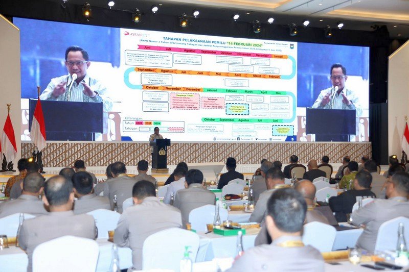 Jelang Pemilu dan Pilkada 2024, Mendagri Harap Polri Jaga Stabilitas Keamanan