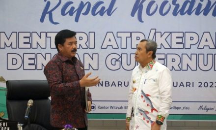 Rakor Bersama Gubernur dan Forkopimda, Menteri ATR/Kepala BPN Berkomitmen Selesaikan Masalah Pertanahan di Provinsi Riau