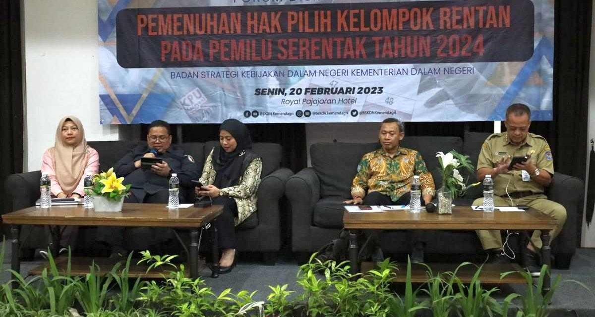 Jelang Pemilu 2024, BSKDN Jaring Masukan Pakar Bahas Pemenuhan Hak Pilih Kelompok Rentan
