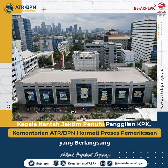 Kepala Kantah Jaktim Penuhi Panggilan KPK, Kementerian ATR/BPN Hormati Proses Pemeriksaan yang Berlangsung