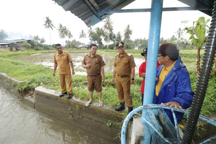 Meski Hujan, Wako Rida Ananda Ikut Turun Cek Irigasi Rusak