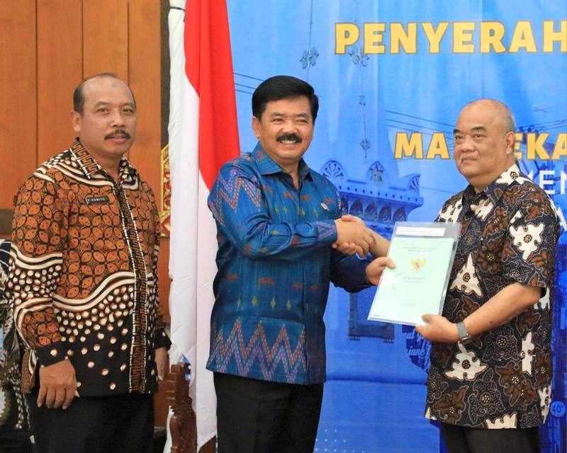 Seluruh Tanah Terpetakan dan Terdaftar, Menteri ATR/Kepala BPN Deklarasikan Yogyakarta sebagai Kota Lengkap