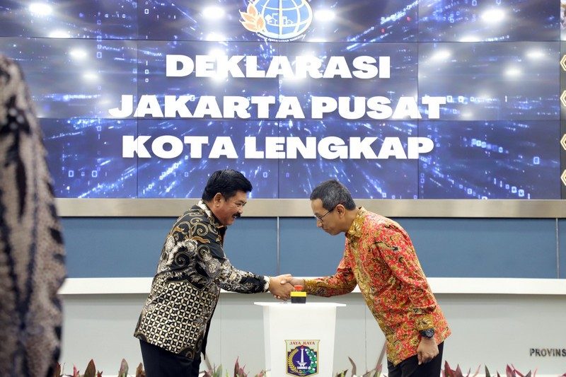 Menteri ATR/Kepala BPN Deklarasikan Jakarta Pusat Menjadi Kota Lengkap Pertama di DKI Jakarta