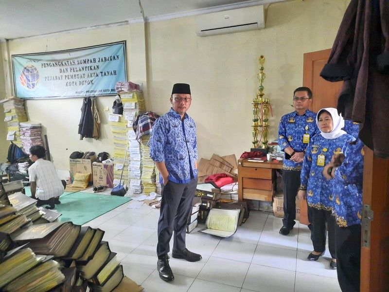Sidak, Kepala BPN Depok Indra Gunawan Kembali Ingatkan Jajarannya atas Komitmen Tertib Arsip