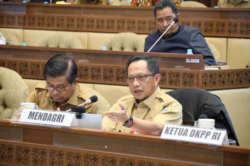 Rapat bersama DPR RI, Mendagri Beberkan Capaian Kenerja dan Prestasi Kemendagri Tahun 2022