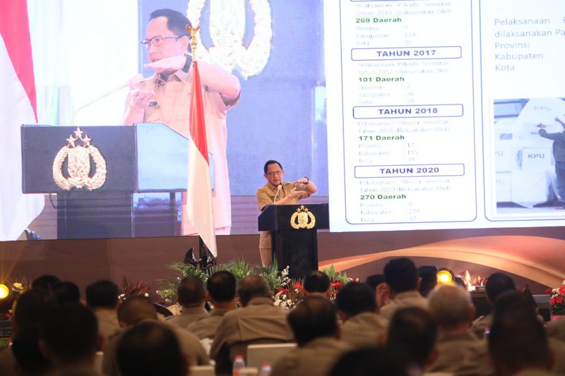 Sukseskan Pemilu dan Pilkada 2024, Mendagri Harap Polri Aktif Petakan Potensi Konflik