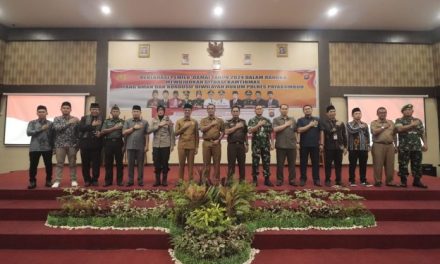 Diikuti Pj. Walikota Payakumbuh, Polres Payakumbuh Deklarasikan Pemilu Damai 2024 di wilayah hukum Polres Payakumbuh