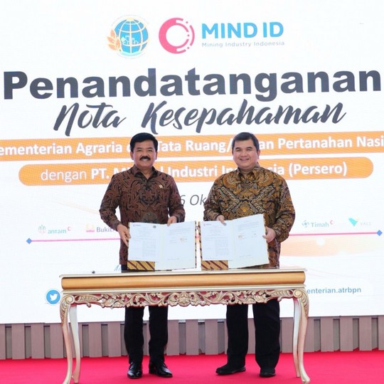 Teken Nota Kesepahaman dengan MIND ID, Menteri ATR/Kepala BPN: Harus Langsung Ditindaklanjuti