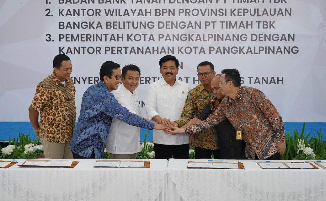 Kementerian ATR/BPN Jalin Kerja Sama dengan PT Timah Tbk. untuk Benahi Sertipikasi Lahan Pertambangan