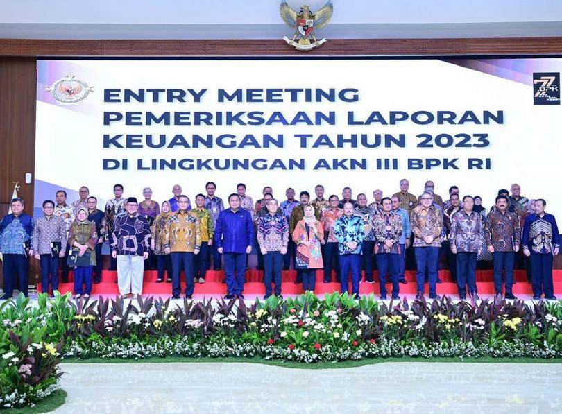 Menteri ATR/Kepala BPN Hadiri Entry Meeting Pemeriksaan Laporan Keuangan Tahun 2023