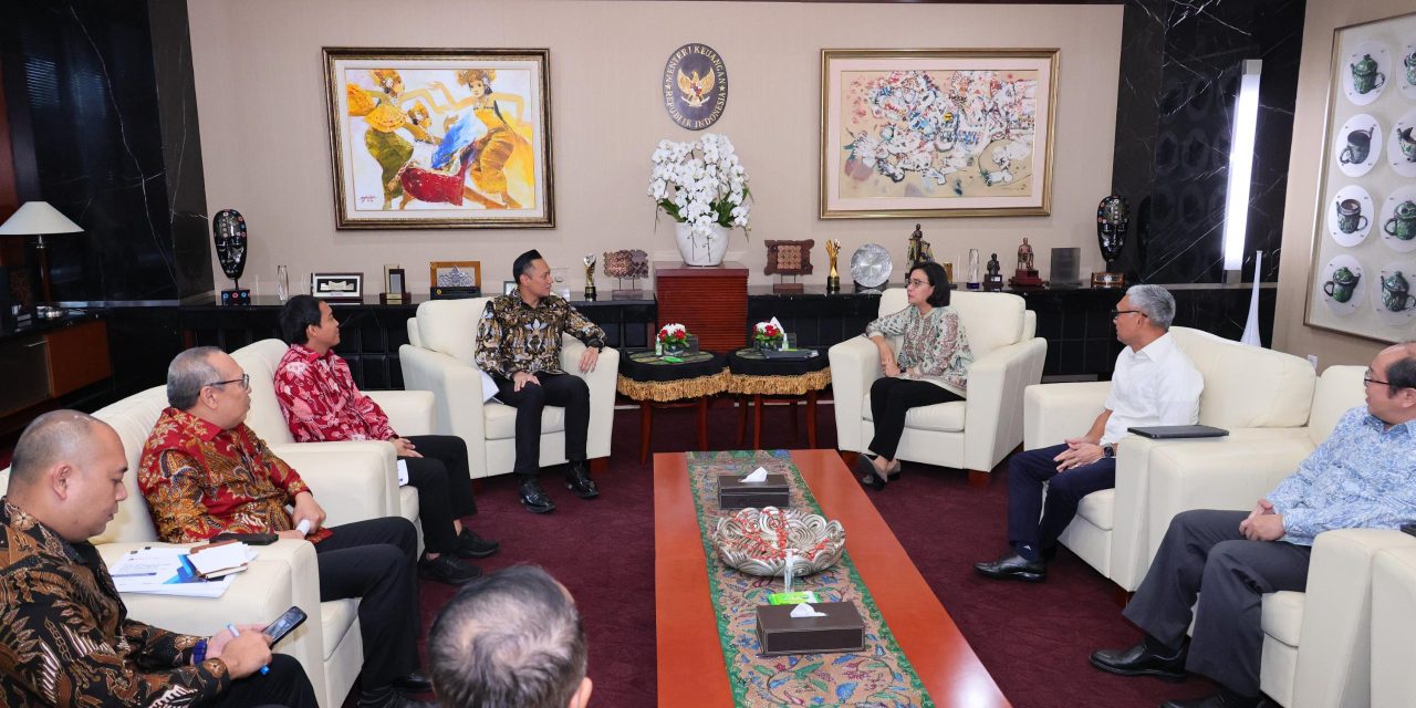 Bicarakan Program Strategis, Menteri ATR/Kepala BPN Bertemu dengan Menteri Keuangan