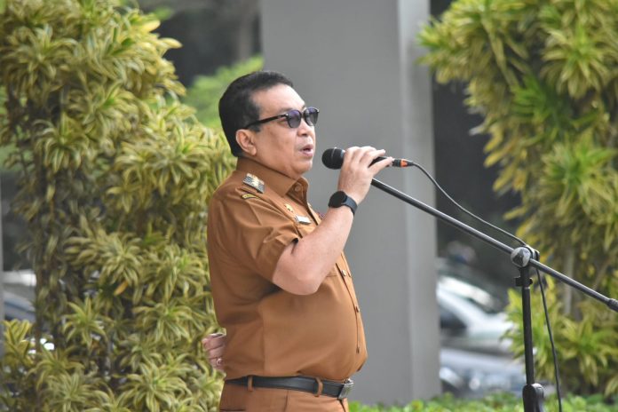 Jelang Hari H Pemilu, Pj Wako Jasman Pimpin Apel Siaga Bersama Pemilu 2024