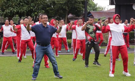 Jajaran Pemerintah Kota Payakumbuh Ikuti Olahraga Bersama Forum Koordinasi Pimpinan Daerah
