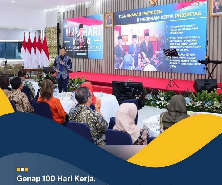 Genap 100 Hari Kerja, Menteri AHY Jabarkan Capaian Tiga Arahan Presiden Joko Widodo