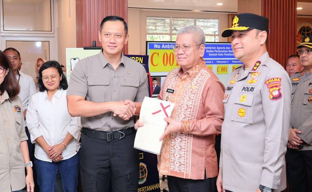Menteri AHY di Kantah Kota Pontianak: Sertipikat Tingkatkan Nilai Ekonomi Tanah