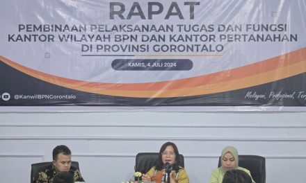 Evaluasi Kinerja Kanwil BPN Provinsi Gorontalo, Pembina Tim 5 Dukung Pemerataan Capaian WBK dan Layanan Elektronik se-Provinsi Gorontalo