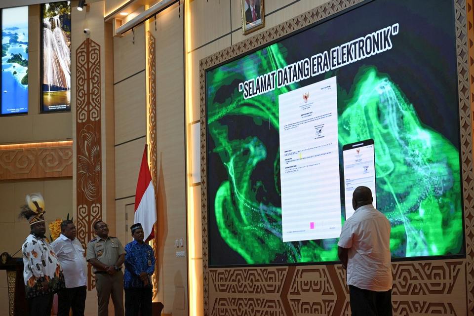 Peresmian Implementasi Layanan Sertipikat Tanah Elektronik di Papua Barat, Pelayanan Pertanahan Lebih Efisien, Efektif, dan Transparan