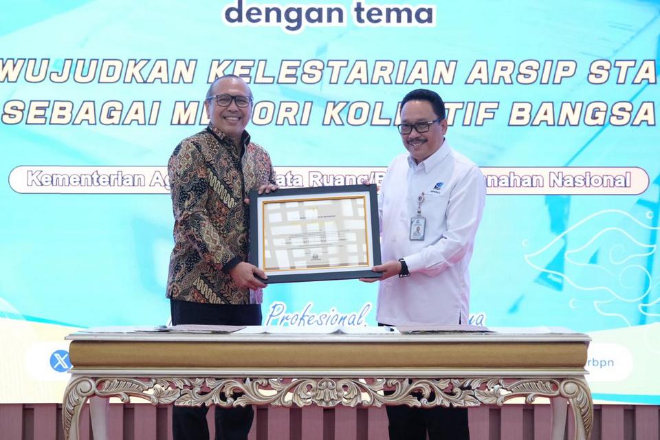 Raih Penghargaan dari ANRI, Kementerian ATR/BPN Upayakan Pengelolaan Arsip yang Semakin Baik