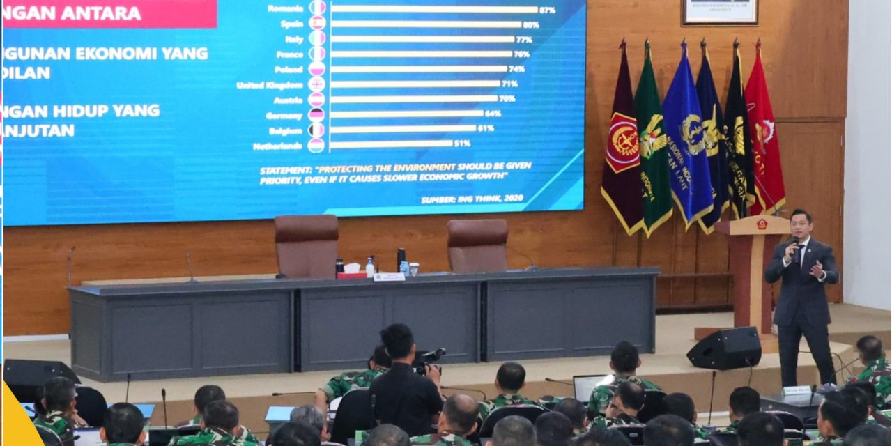 Berikan Ceramah Pembekalan kepada Pasis Dikreg LII Sesko TNI, Menteri AHY: Siapkan Tata Ruang Wilayah Pertahanan yang Kredibel dan Adaptif