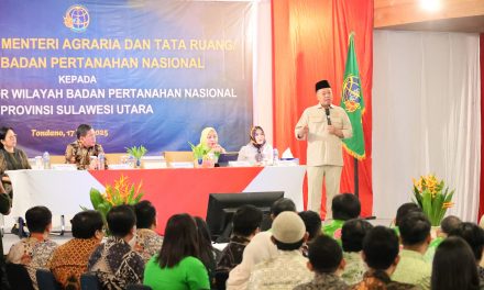 Hadapi Tiga Tantangan, Menteri Nusron Sampaikan Soal Penguatan Sistem dan SDM di Hadapan Jajaran Kanwil BPN Provinsi Sulut