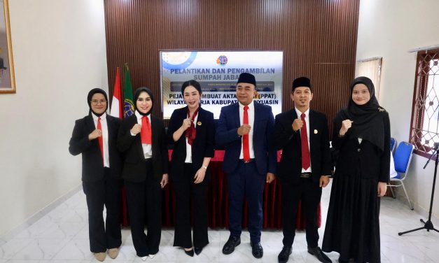 5 PPAT Banyuasin Disumpah, Dhona Lubis: Integritas Harga Mati