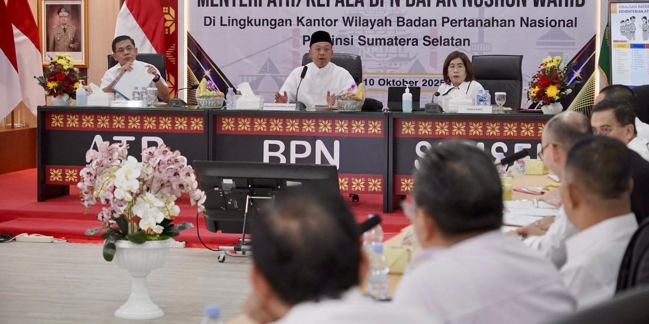 Pembinaan di Kanwil BPN Provinsi Sumsel, Menteri Nusron Tekankan Layanan Pertanahan yang Adaptif bagi Generasi Muda