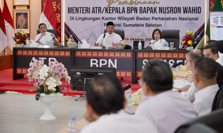 Pembinaan di Kanwil BPN Provinsi Sumsel, Menteri Nusron Tekankan Layanan Pertanahan yang Adaptif bagi Generasi Muda