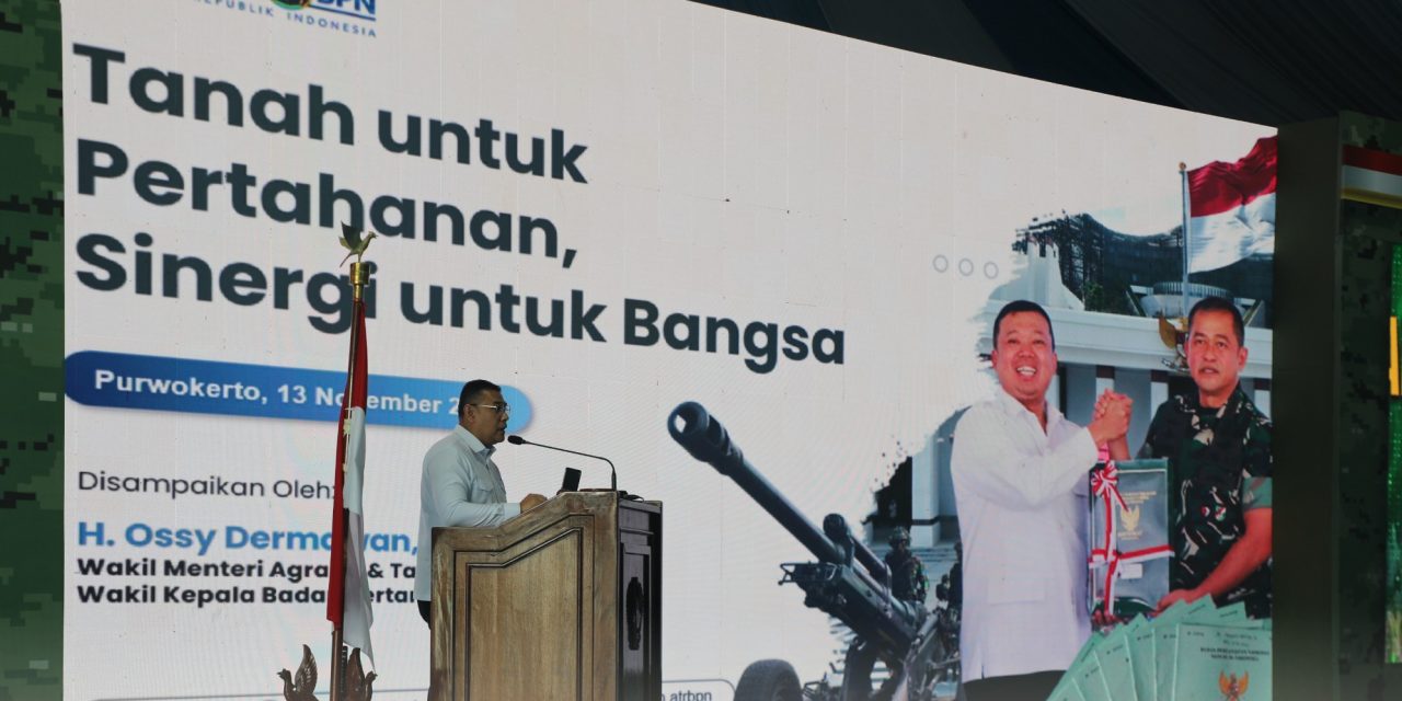 Jadi Pembicara dalam Apel Dansatkowil, Wamen Ossy Ajak TNI AD Perkuat Sinergi untuk Menjaga Tanah Negara