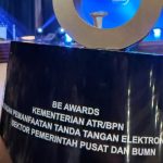 Kementerian ATR/BPN Raih Penghargaan Instansi dengan Pemanfaatan Tanda Tangan Elektronik Paling Masif